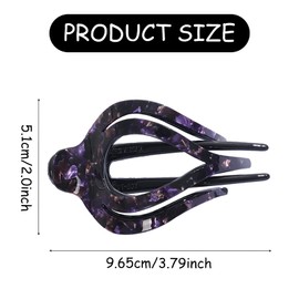 JOLINTAL 3PCS Heart Duckbill Clip, Womens French Concord Curved Hair Clip, No Slip Strong Grip Comfortable Hold Girls Ladies Beauty Fashion Accessory Clamp Ponytail Headwear