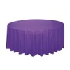 Unique 47039 Round Plastic Tablecloth-2.13 m-Neon Purple