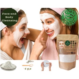 Nativilis Amazonian White Clay Superfine Powder Kaolin - Natural Facial Body Mask Skin Regenerator - Moisturizing Cleansing - Non Comedogenic - Copaiba benefits