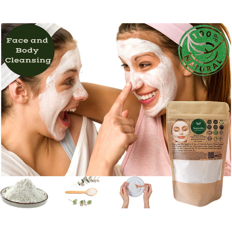 Nativilis Amazonian White Clay Superfine Powder Kaolin - Natural Facial