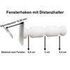 dekondo !! 4x Window Hooks / Decorative Hooks with Spacer