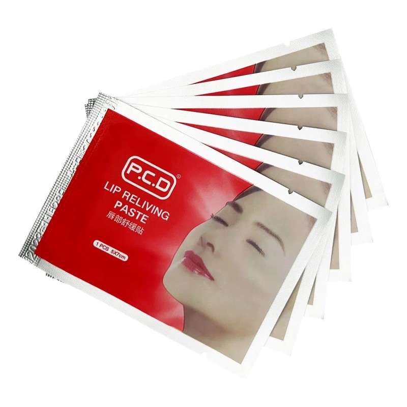 6 Parches Anestesia Crema Previa Micropigmentación Labios