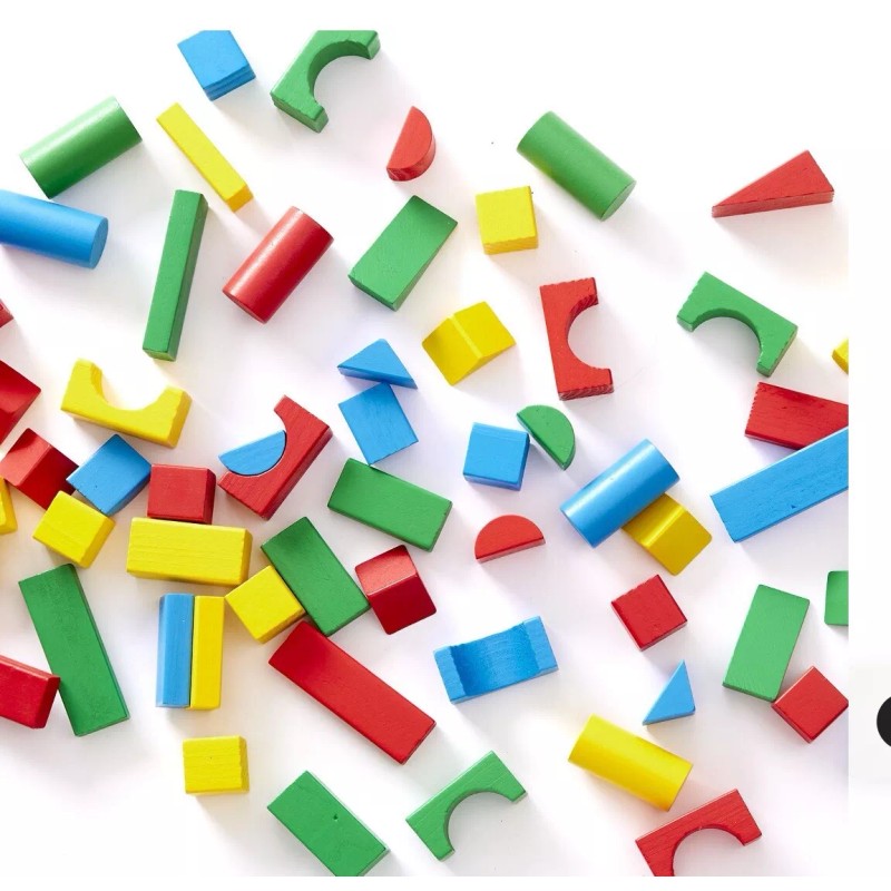 Melissa and doug 100 wooden blocks.