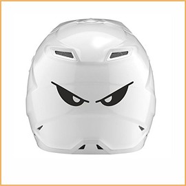 Everything Graphix Evil Eyes No Fear Motorcycle Biker Helmet Reflective Decal Sticker M2 5 1/2" X 1 1/2" (Reflective Black)