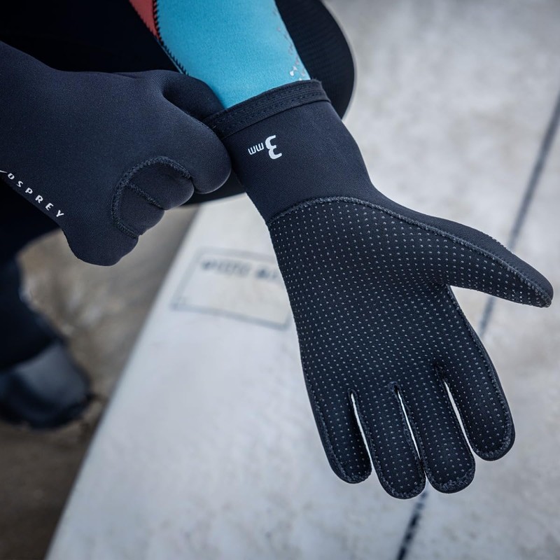 Osprey Wetsuit Gloves, 3 mm Neoprene Surfing Diving Watersport Gloves,