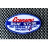 ECONOMY BOAT STORE EMBROIDERED SEW ON PATCH MID~STREAM FUELING 4"