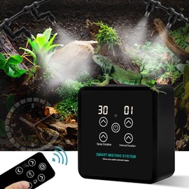 MECESOR Automatic Reptile Mister Humidifier with Timer, Programmable Terrarium Misting System for Chameleons, Snakes, Frogs, Turtles & Lizards - Smart Spray Control