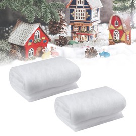 ADERTOS Christmas Snow Blanket, 2 Pack 27.5 Inch x 3.28 Feet Christmas Snow Cover Blankets Faux Fake Snow Blankets Soft White Artificial Snow Carpet Snow Sheets for Xmas Village Backdrop Decorations