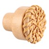 Ieron 5 Pack Boho Rattan Drawer Knobs Round Wood Handmade
