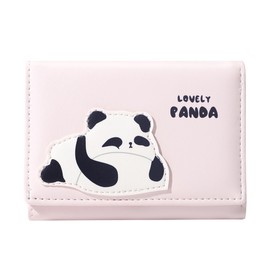 Sunwel Fashion Cute Panda Wallet Small Cash Pocket ID Window Card Holder for Women Girls (PINK)