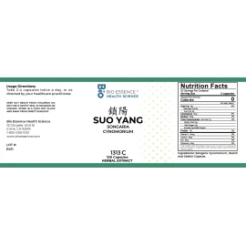 Bio Essence Health Science 1313C Suo Yang,  Cynomorium Stem (Raw), 100 Capsules/bottl
