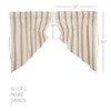 VHC Brands Grace 4 PC Creme Curtain Set (2 Prairie