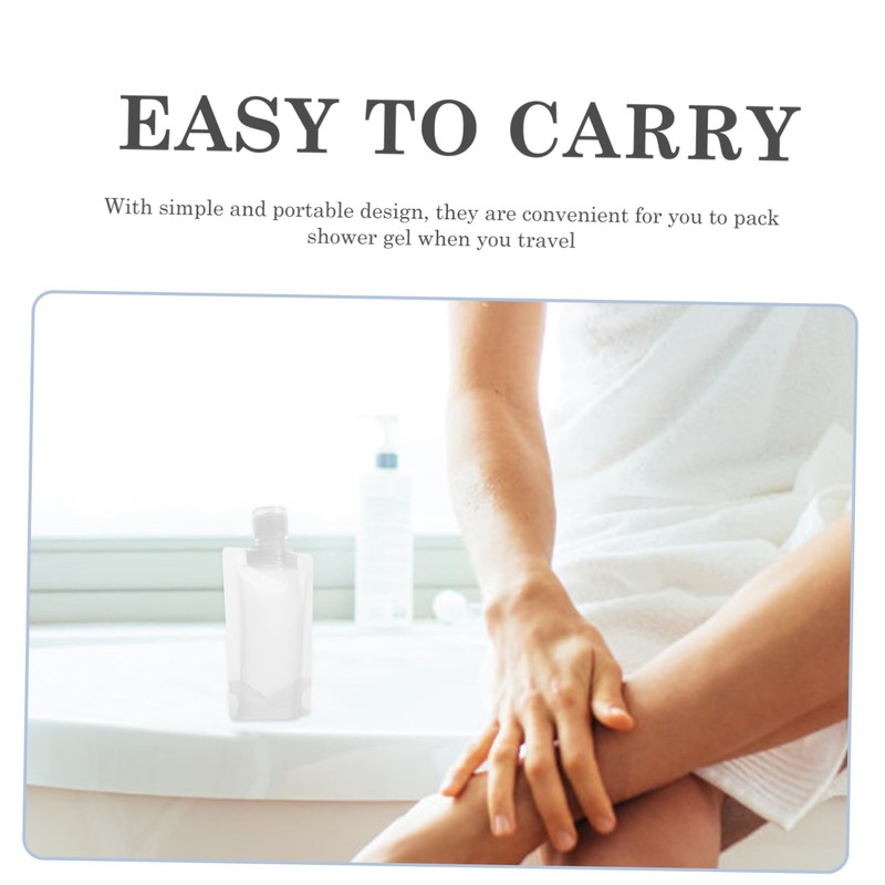 Healvian Refillable Squeeze Pouches Travel Lotion Bags Portable Essential Oil