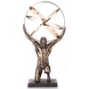 Veronese Design 9 Inch Atlas Carrying Celestial Sphere Statue Cold