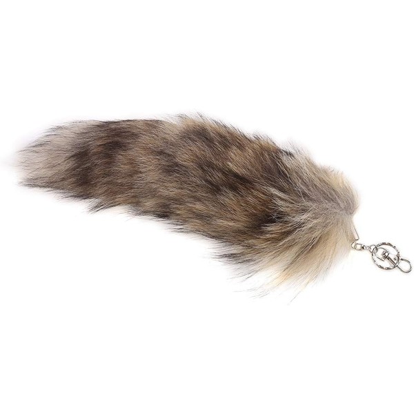 niumanery Hot Large Fox Tail Fur Tassel Bag Tag Keychain