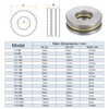 sourcing map 4pcs F6-14M Miniature Thrust Ball Bearings 6mm Bore