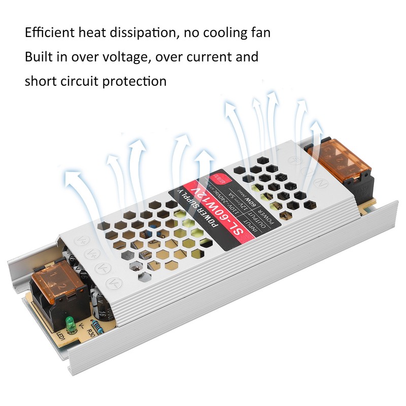 LED Power Supply Ultra Thin Strip Type Aluminum Alloy Housing