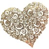 RELIGHT Heart Arabesque Pattern Sticker Sticker Metal Orgonite Decor Material