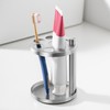 Stainless Toothbrush Holder Stand for Bathroom: Stainless Steel Ventilated Organizer