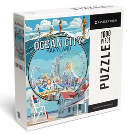 Lantern Press 1000 Piece Jigsaw Puzzle, Ocean City, Maryland, Montage Scenes