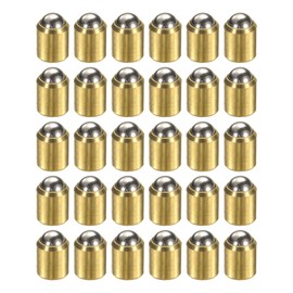 sourcing map 20pcs Ball Point Spring Plungers 10x13mm Brass No Step Positioning Beads Ball Spring Plungers Ball Catch Latch for Door Cupboard Mechanical Devices Furniture