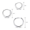 Gold Hoop Earrings Sets Women - 3 Pairs Sterling Silver