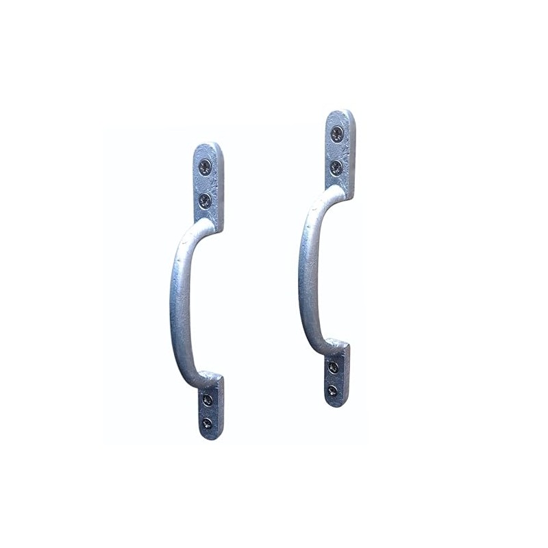 6" Galvanised Cast Iron D Handles – Gate, Shed, Door