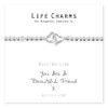 Life Charms Beautiful Friend Silver Plated Bracelet