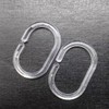 Resze 24 PCS Shower Curtain Rings, Plastic Clear Shower Curtain