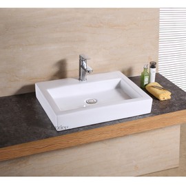 Luxier CS-021-F Bathroom Porcelain Ceramic Vessel Vanity Sink Art Basin