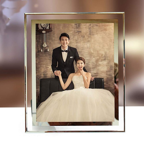 OUKEYI Picture Frames 8x10 Mirrored Edge Glass£¬8x10 Picture Frame Glass