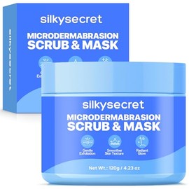 SilkySecret Microdermabrasion Face Scrub (4.23 Oz), Exfoliating Face Wash, Facial Scrub Exfoliator with Natural Pumice, Peptides & Botanical Extracts, Facial Exfoliator for Smooth and Refreshed Skin
