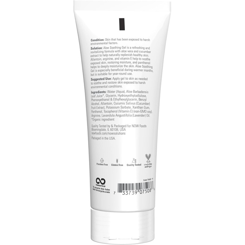 NOW Solutions, Aloe Soothing Gel, Soothing and Replenishing After Sun,