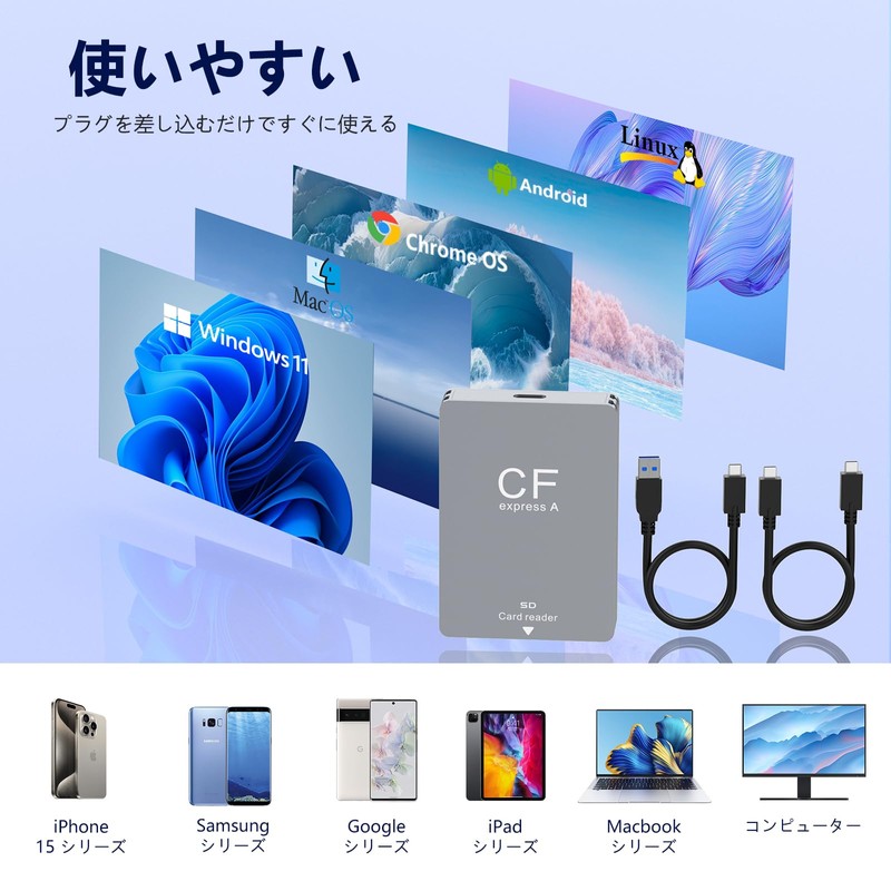 CFexpress Type B & SD Card Reader, 2 in 1,