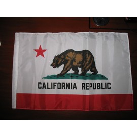 12"x18" State of California SuperPoly 12x18 Boat Car Flag (sleeve)