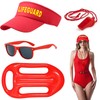 CHAOTEMAI Pack of 4 Fancy Dress Costumes Men Lifeguard Fancy