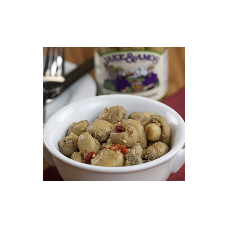 Jake & Amos Marinated Mushrooms, 2-Pack 32 oz. Quart Jars