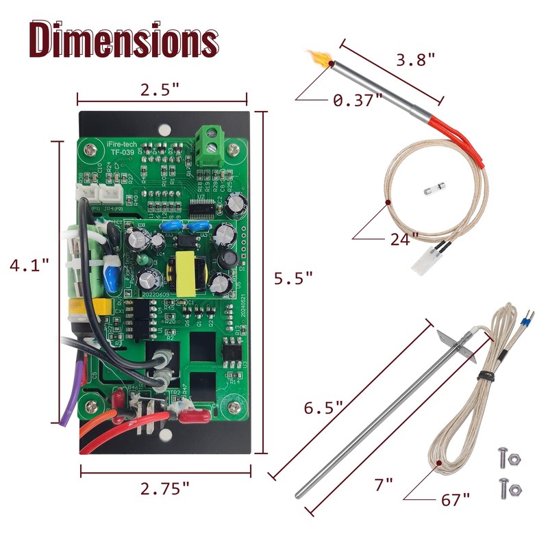 Controller Kit for Traeger BAC236, BAC365, BAC283, etc. (NO Temp