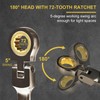 Egofine 11 Piece Flex Head Ratcheting Wrench Set, Metric Wrench