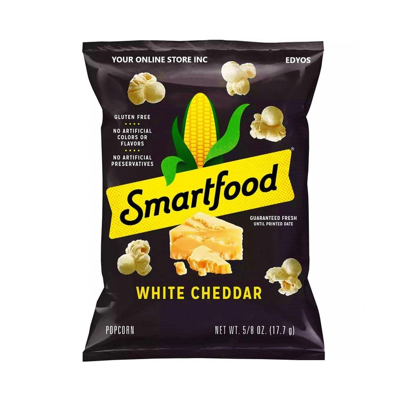 EDYOS Smartfood White Cheddar Popcorn, 5/8 oz Bags, Pack of