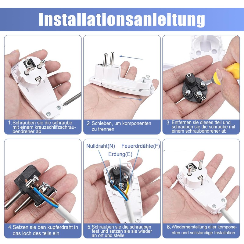 Oblinple Flat Plug 250 V 16 A IP20, Europe Flat
