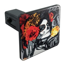 GRAPHICS & MORE Dia de Los Muertos Day of The Dead Woman Tattoo Tow Trailer Hitch Cover Plug Insert