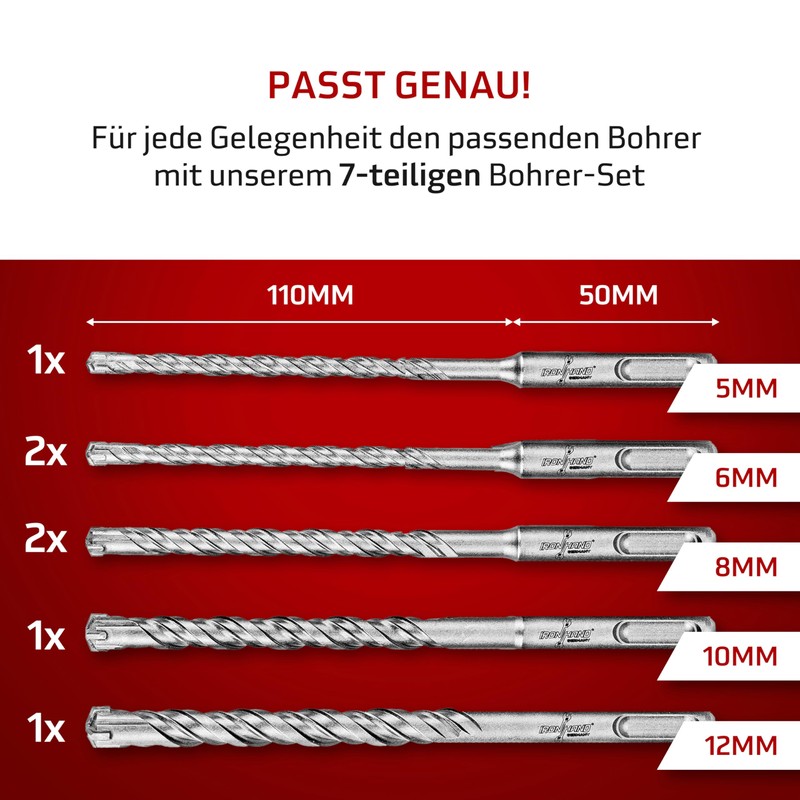 Ironhand Germany - SDS Plus Drill Bit Set of 7