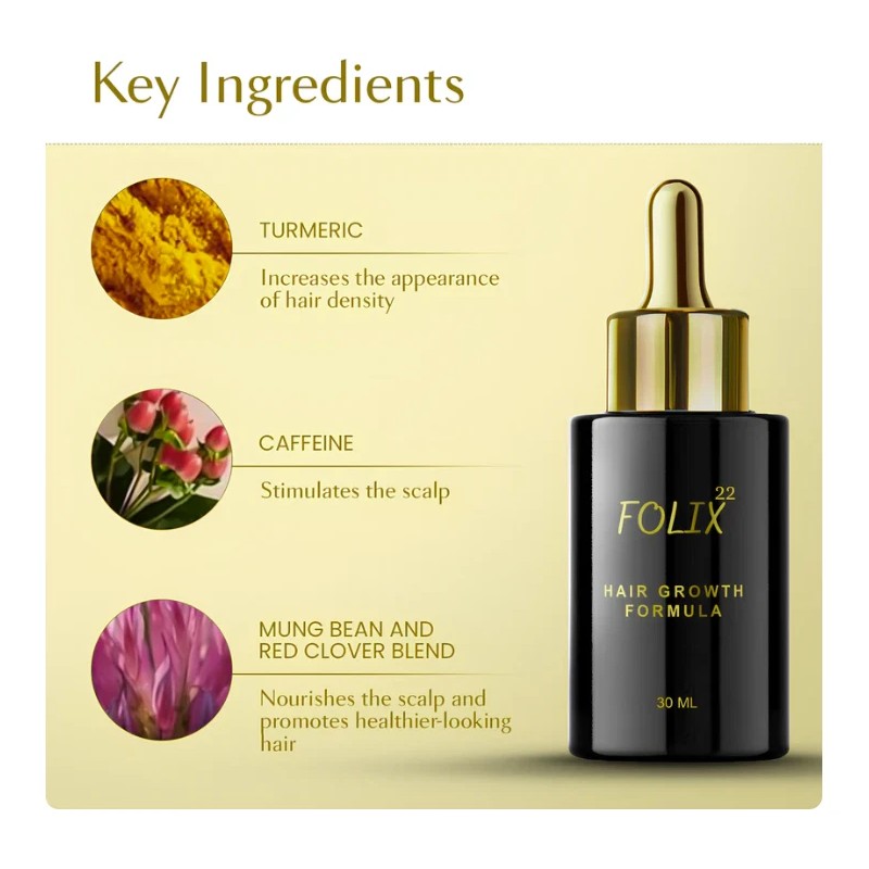 Folix 22 Bionplex Premium Hair Growth Serum Formula 30ml NEW