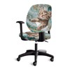 Xoenoiee Cat and Marble Print Office Chair Covers Stretchable Slipcover