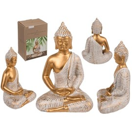 Out of the blue Polyresin Buddha Figurine 11 x 9 x 16.5 cm Gift Boxed
