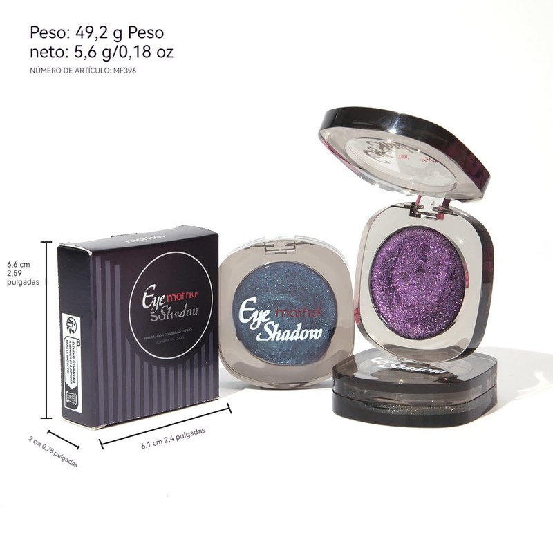 MAFFICK Sombra de Ojos Metálica, Resistente al Agua (02)