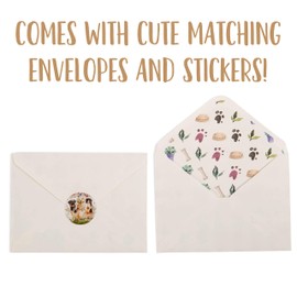 VNS Creations Bulk Boxed Set of 30 Dog-Themed Thank You Cards - Includes Envelopes and Stickers - Assorted Watercolor Designs - Ideal for Kids Birthdays - Baby Showers - Dog Sitting - Assorted Card