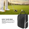 Golf Shoe Bag Convenient PU Leather Black Waterproof Dustproof Sport