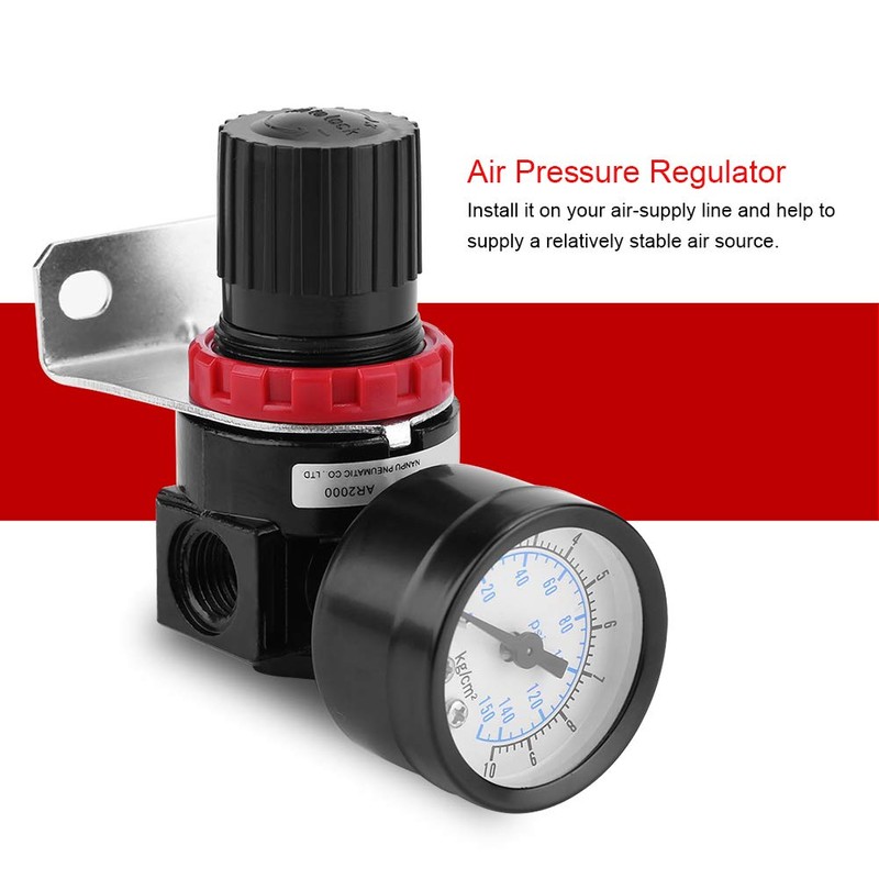 Haofy G1/4 Pneumatic Regulator Adjustable Air Pressure Compressor Control Valve
